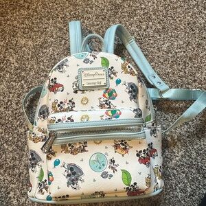 Loungefly Cream and Blue Character Backpack